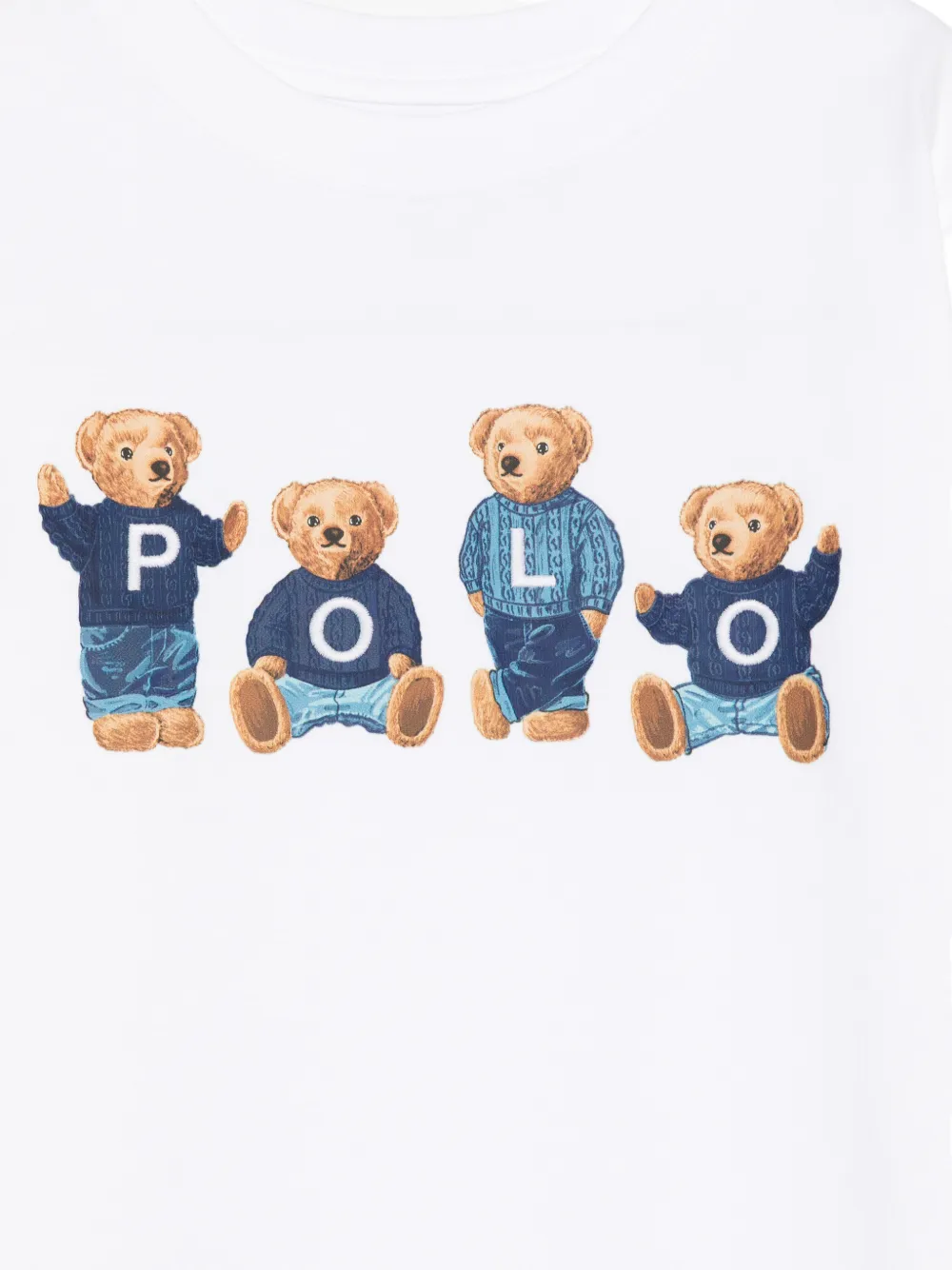Футболка с графическим принтом Polo Ralph Lauren Kids, белый — фото 3