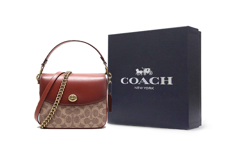

COACH Кожаный мессенджер Кэсси из холста