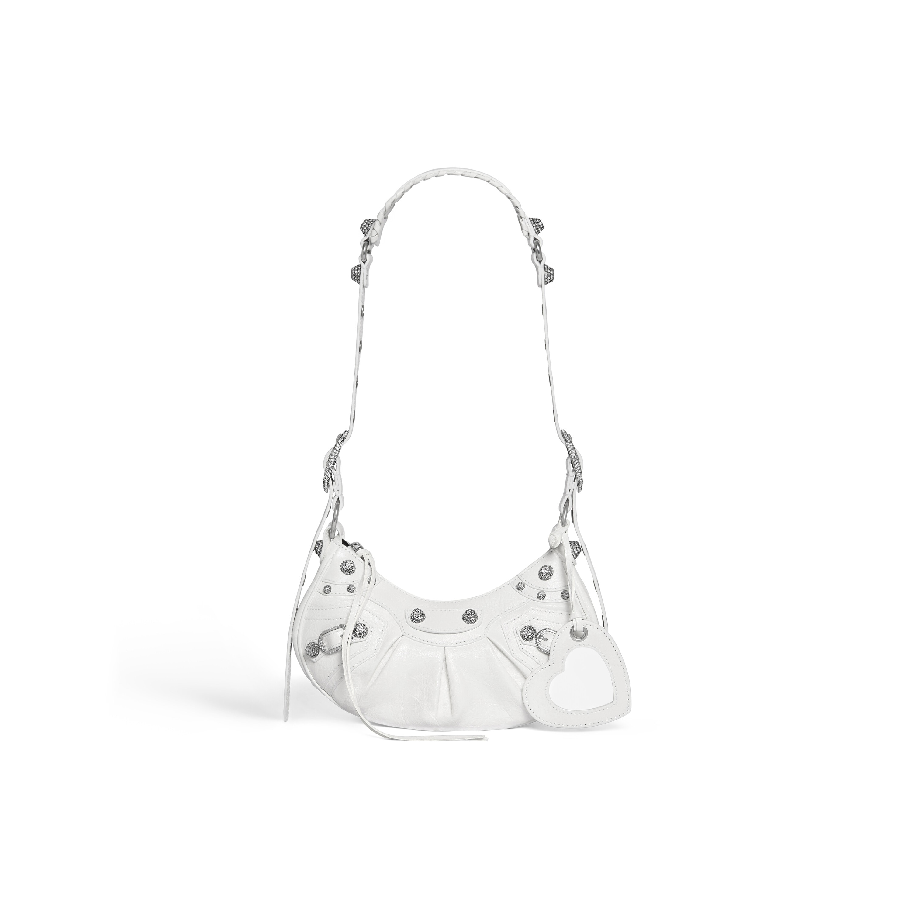 

Сумка через плечо Le Cagole XS со стразами BALENCIAGA, белый