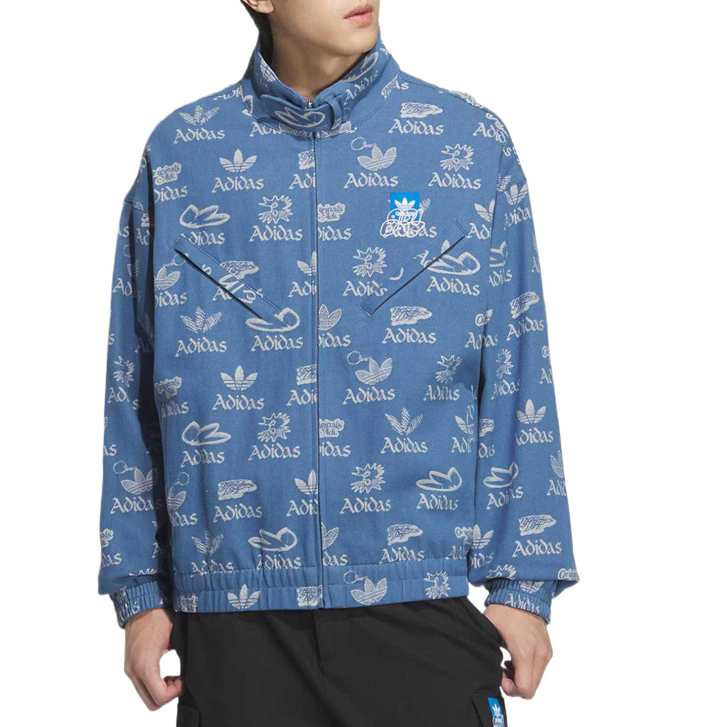 Городская куртка skate для мужчин Adidas Originals, синий/белый — фото 3