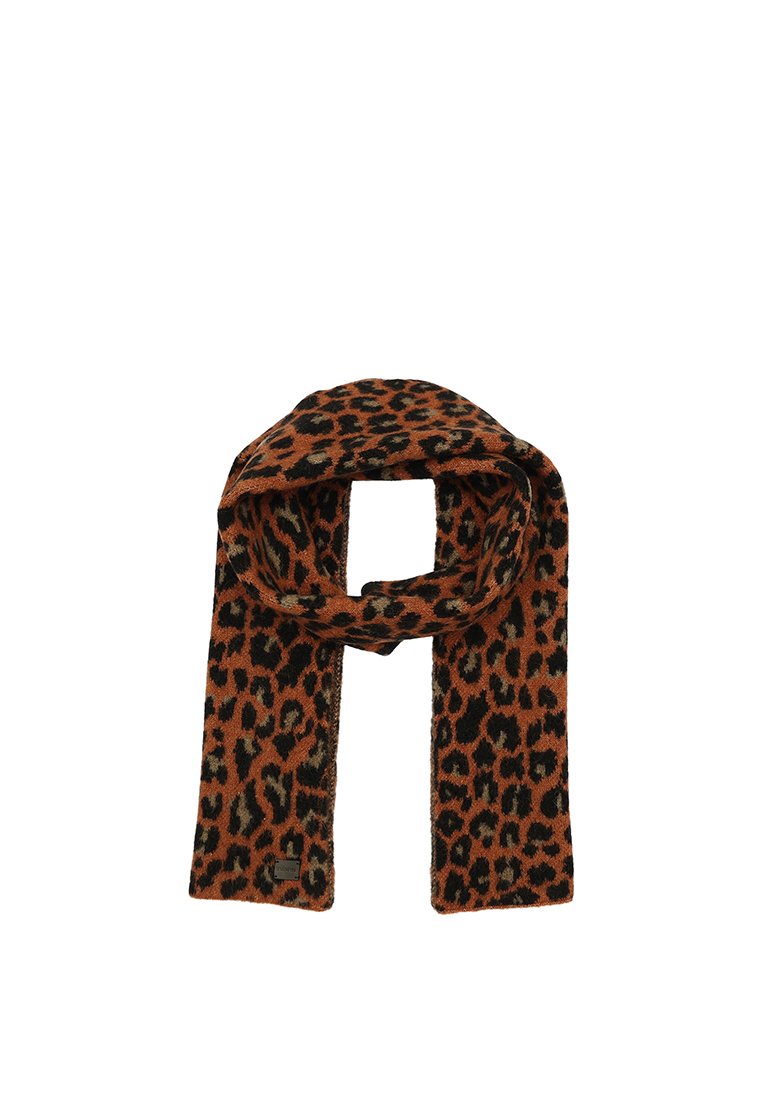 

Шарф BRUSHED LEOPARD AllSaints, черный