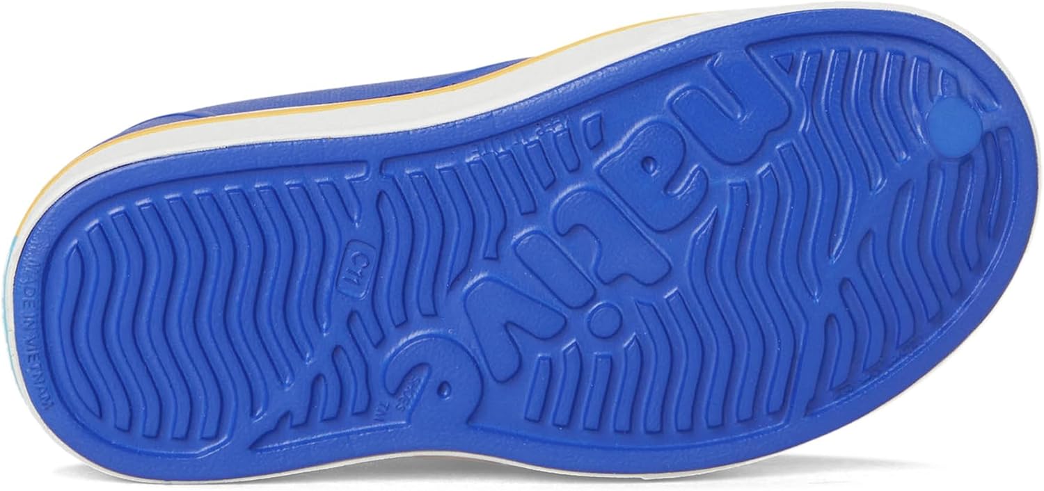 Кроссовки без шнурков Native Shoes Miles для детей, унисекс, белый/синий — фото 3