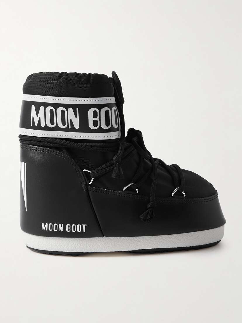 Зимние ботинки Icon из искусственной кожи с низким верхом Moon Boot, черный