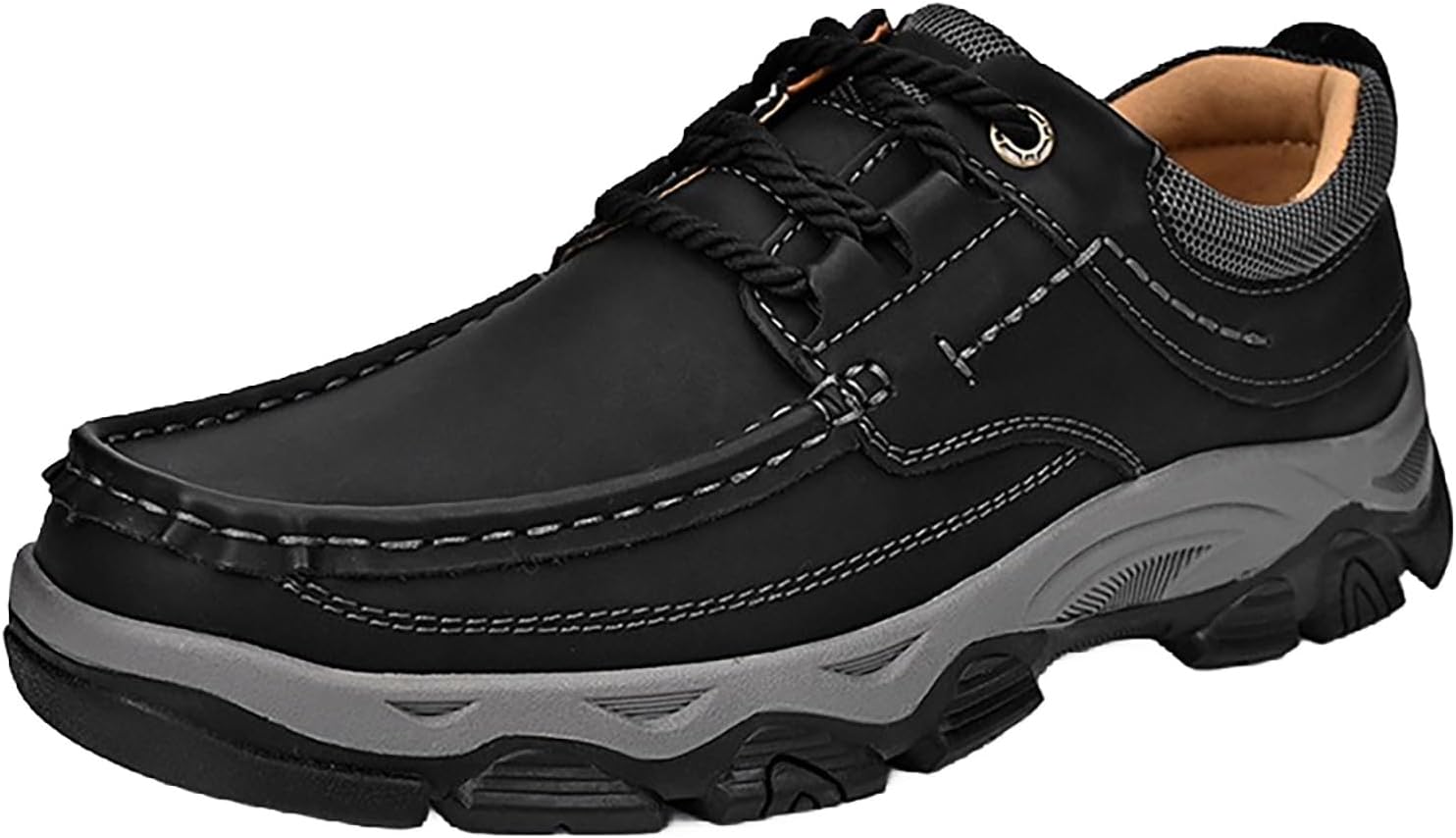 

Мужские кожаные повседневные туфли 2025 года слипоны-лоферы, удобные для ходьбы, для работы, путешествий и повседневного ношения, свободная посадка Generic, черный