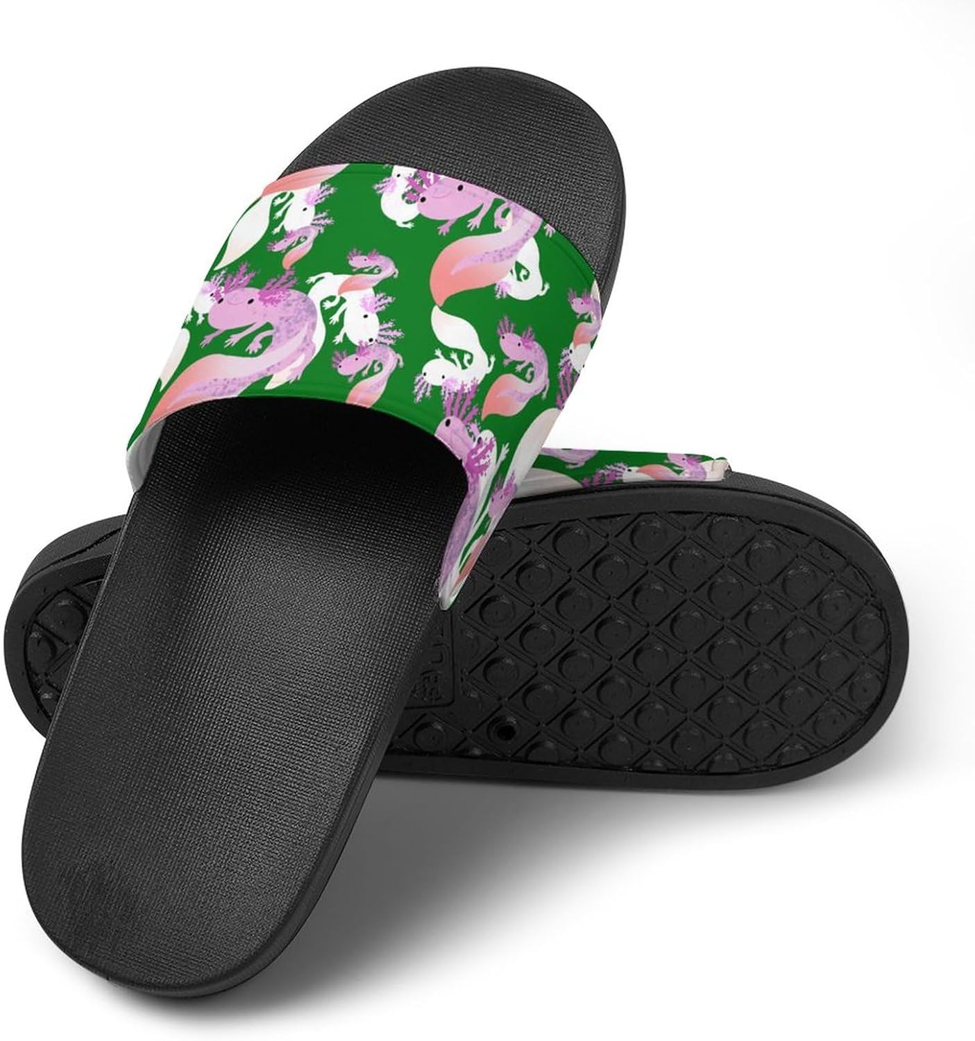 

Нескользящие ванночные милые тапочки с изображением коровы, мягкие шлепанцы для душа, удобные шлепки для душа, сандалии для плавания, пляжа, дома, общежития, для улицы, унисекс, для женщин и мужчин Jeireumteor, Axolotls