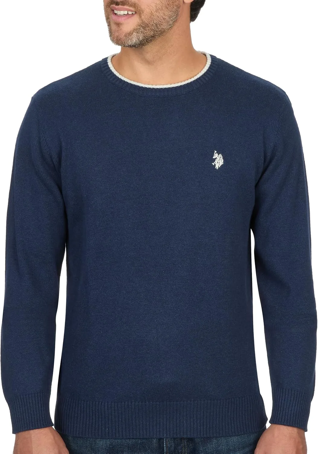 Свитер-пуловер U.S. Polo с круглым вырезом U.S. Polo Assn., Midnight Heather