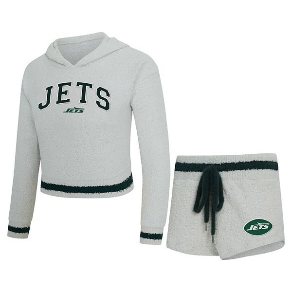 

Женский худи с длинным рукавом и шорты New York Jets Whitley Unbranded