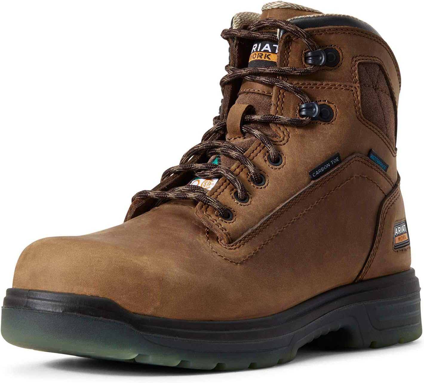 Мужские ботинки ARIAT Turbo 6 Csa с водонепроницаемым верхом и углеродным носком, Aged Bark