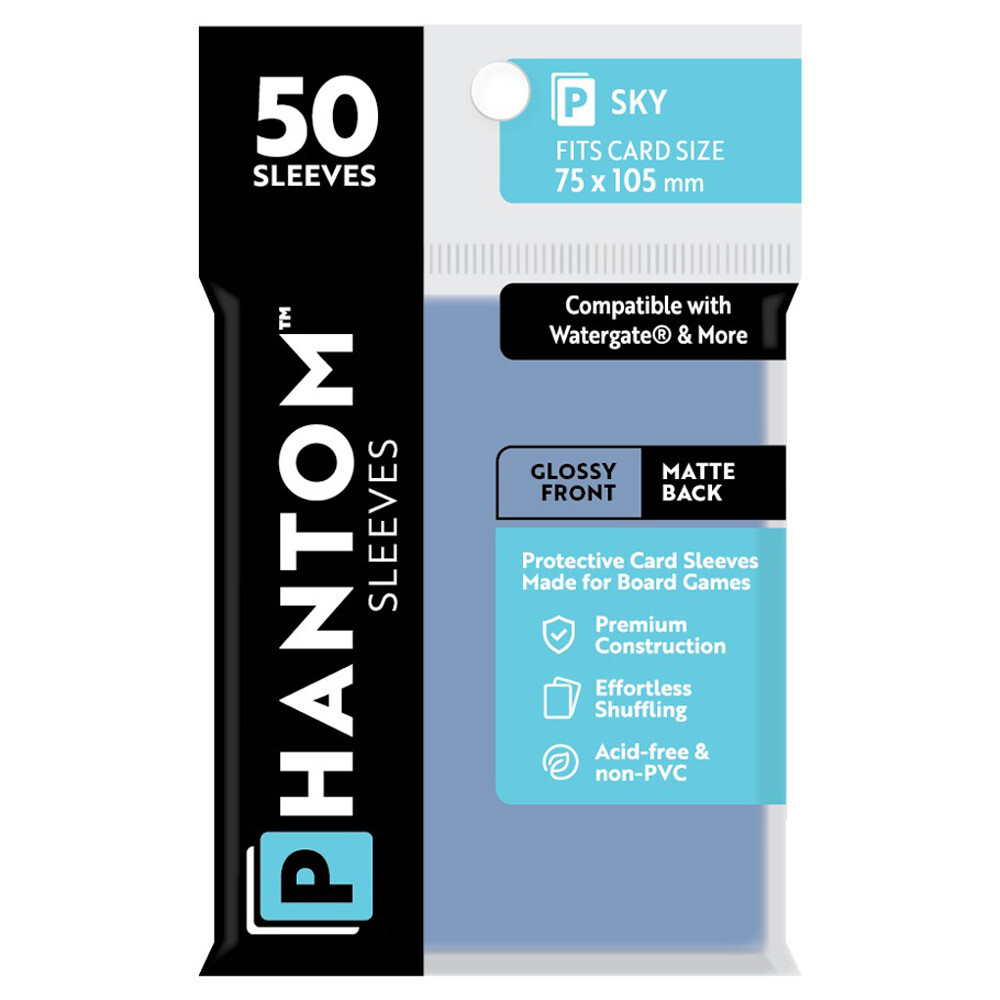 

Аксессуары Capstone Games Phantom Sleeves: Sky Size 75 x 105mm - Glossy/Matte (50)