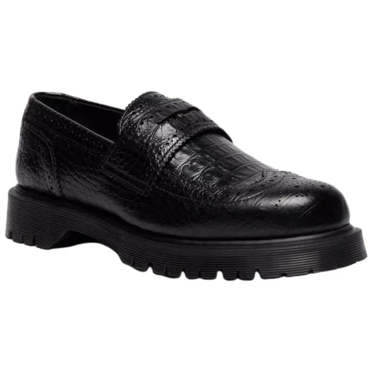 Dr.Martens PENTON BROGUE Leather Loafers Unisex Black — фото 3