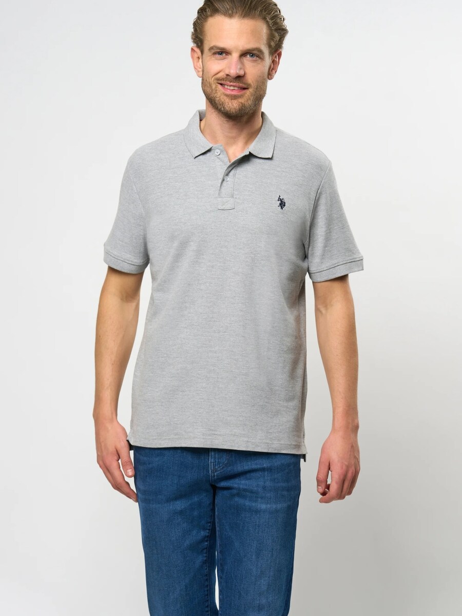 Рубашка на пуговицах классического кроя U.S. POLO ASSN. Alfred, Mottled Grey — фото 3