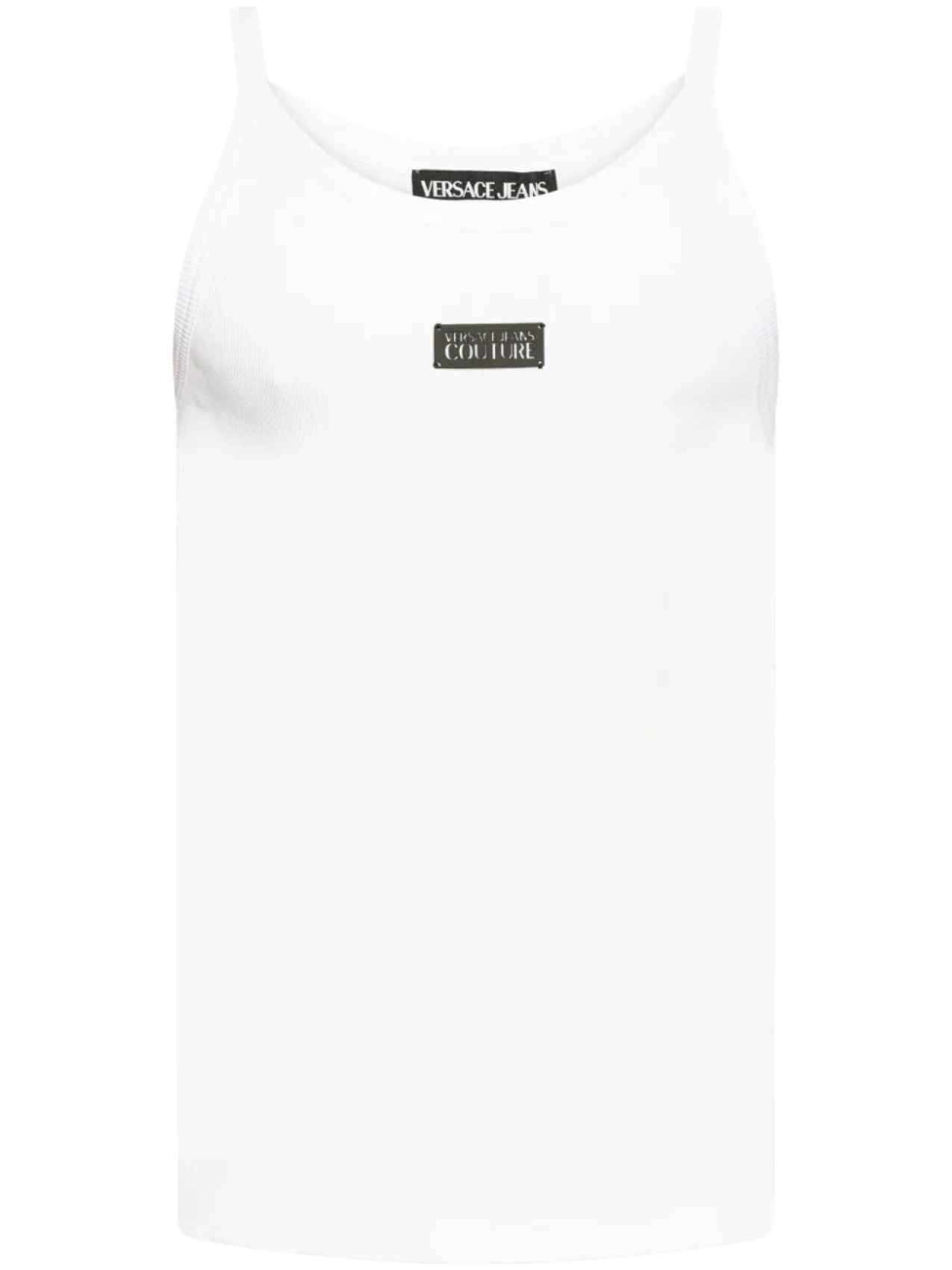 

Футболка Versace Jeans Couture logo ribbed top, белый