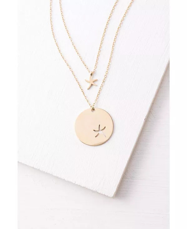 

Комплект ожерелий с подвеской в виде морской звезды из золота Starfish Project, gold