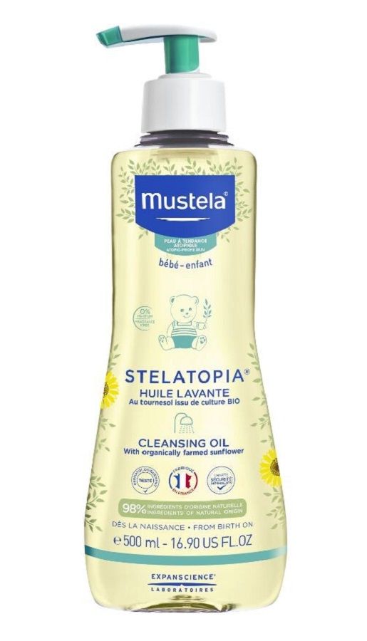 

Mustela Bebe Stelatopia моющее масло для детей, 500 ml