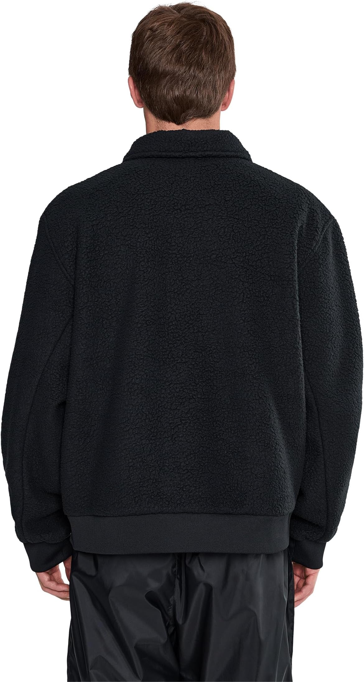 Мужская тренерская куртка Club Sherpa Nike, Black/White — фото 4