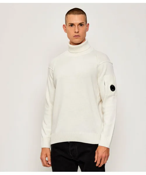 

Шерстяная водолазка Regular fit C.P. Company, бежевый