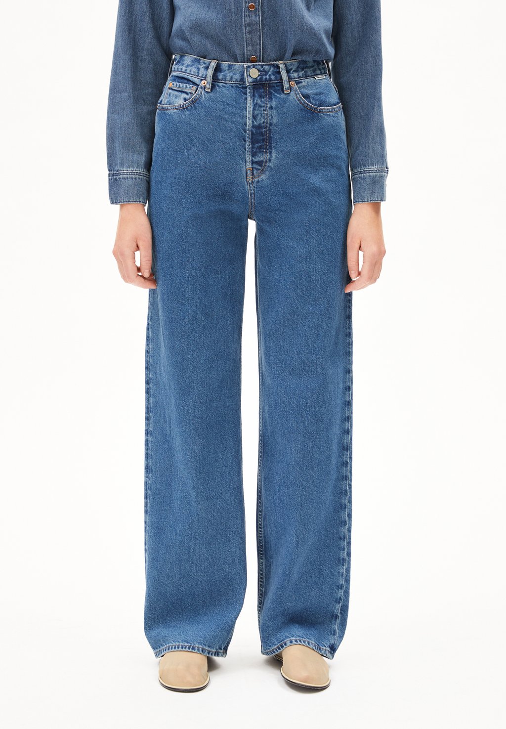 

Расклешенные джинсы ENIJAA ARMEDANGELS, цвет Blue Denim