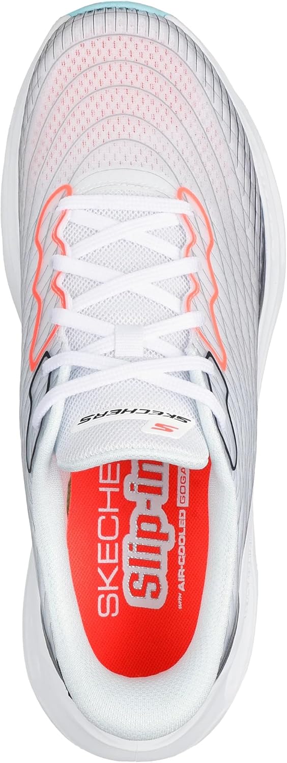 Мужские кроссовки Skechers Max Cushioning Glide Step Sapphire без шнурков, белый — фото 2