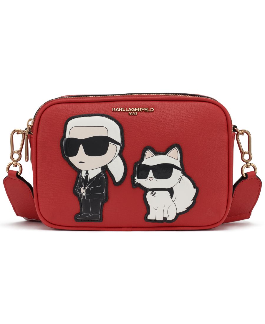 

Мини-сумка через плечо Maybelline с застежкой-молнией сверху KARL LAGERFELD PARIS, Admiral Red