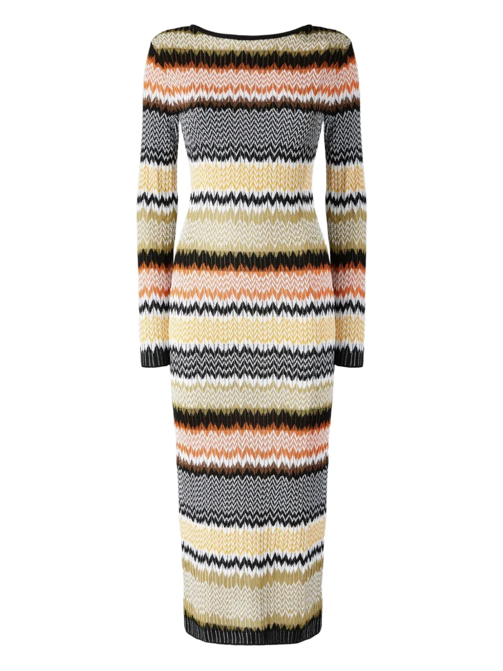 

Полосатое платье миди Missoni, желтый