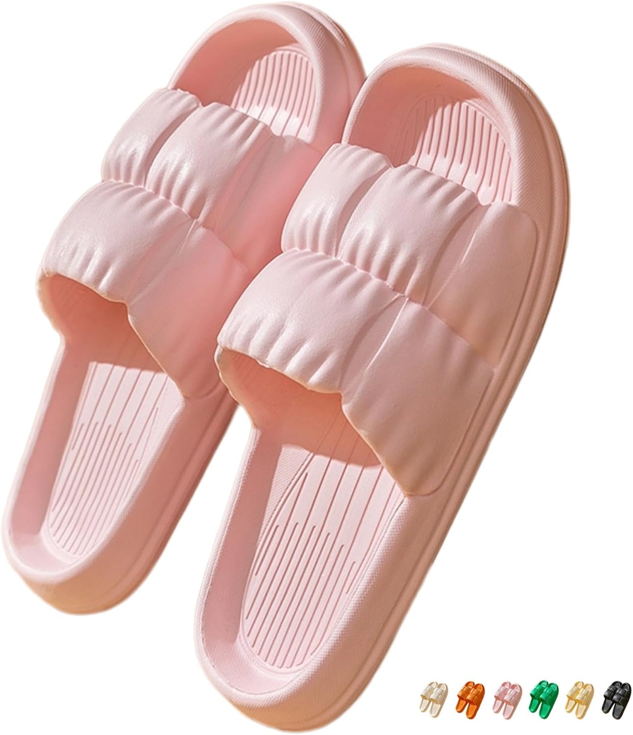 

Iwhgrmp Шлепанцы для душа Летние пляжные сандалии Домашние тапочки для ванной Противоскользящие легкие дышащие туфли Классные тапочки для женщин и мужчин Домашняя обувь, розовый