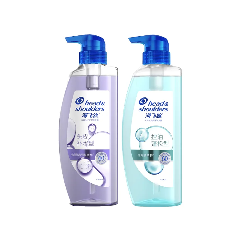 Head & Shoulders Шампунь от перхоти для ухода за кожей головы, придающий объем и пышность, с морской солью, 670 г + 670 г / 360 г + 360 г, Two-Piece Set B: Scalp Hydrating Type 360g+Oil-Control Volumizing Type 360g