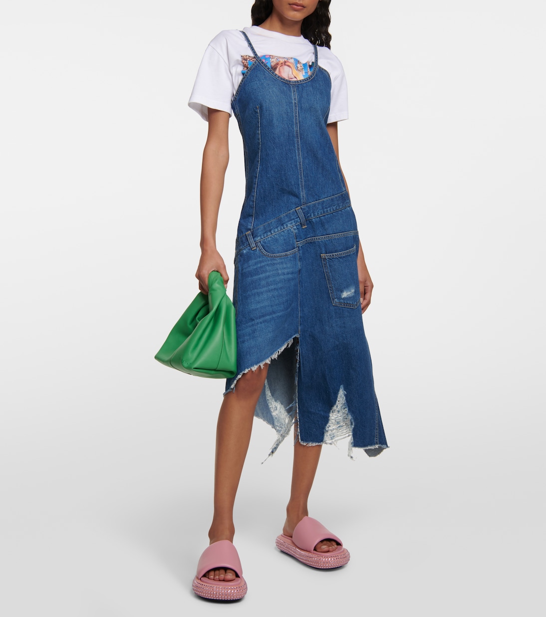Босоножки на платформе из кожи с декором JW Anderson, розовый — фото 2