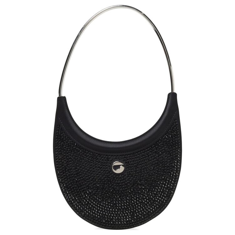 

Сумка top-handle Coperni Crystal Embellished Ring Swipe Bag, черный