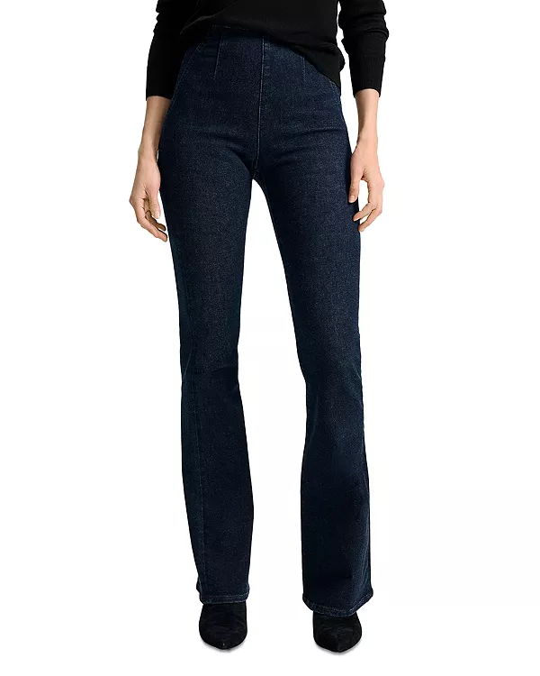 

Джинсы Beverly Off Duty с высокой посадкой и расклешенными штанинами, цвет оксфорд. Veronica Beard, синий