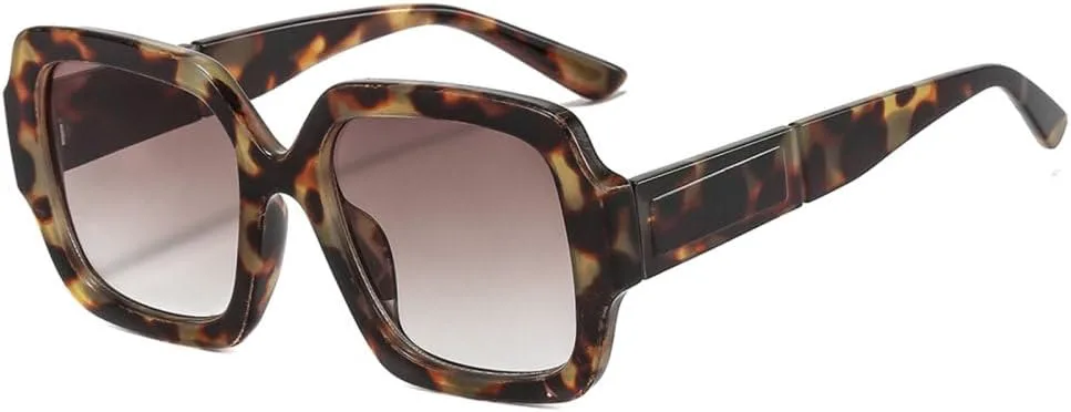 

MUTYNE Модные квадратные солнцезащитные очки для мужчин, винтажные женские очки, квадратные очки для активного отдыха, солнцезащитные очки UV400 для женщин, Leopard