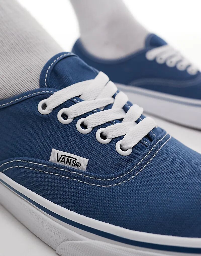 Аутентичные кроссовки Vans синего и белого цветов — фото 4