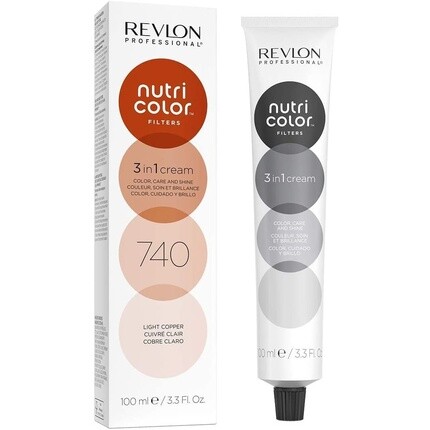 

Цветные фильтры Color Nutri 3 в 1 кремовые 100 мл 740 светло-медный, Revlon