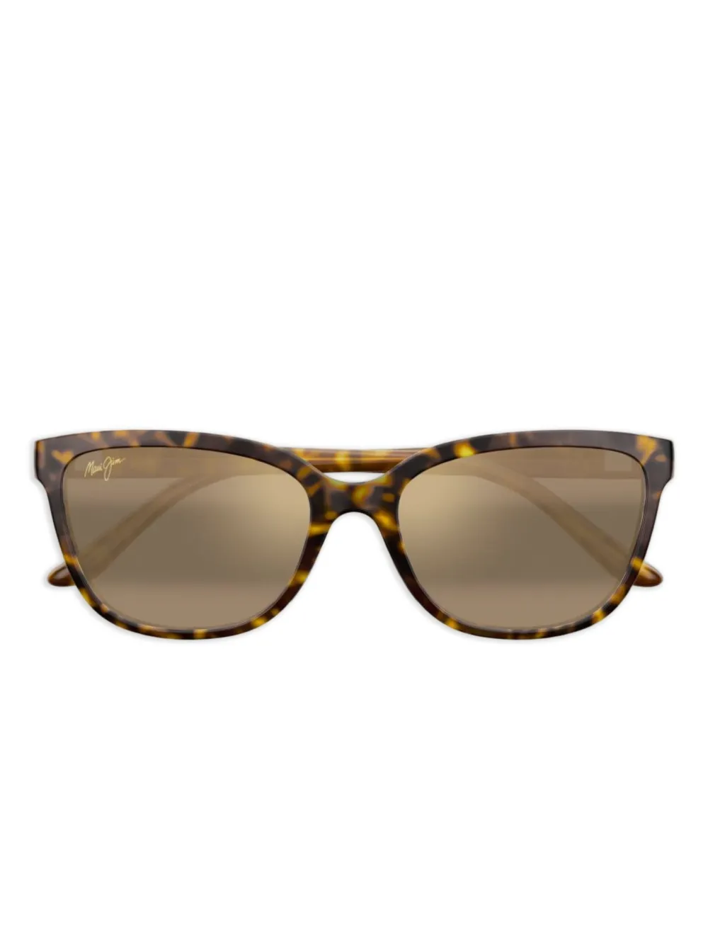 

Солнцезащитные очки «кошачий глаз» в черепаховой оправе Maui Jim, коричневый