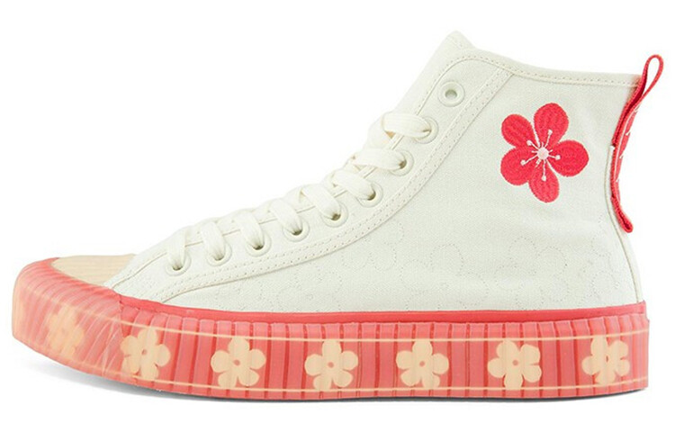 

Кеды Kappa Canvas Shoes Unisex High-Top Heron Feather White/Chestnut Red