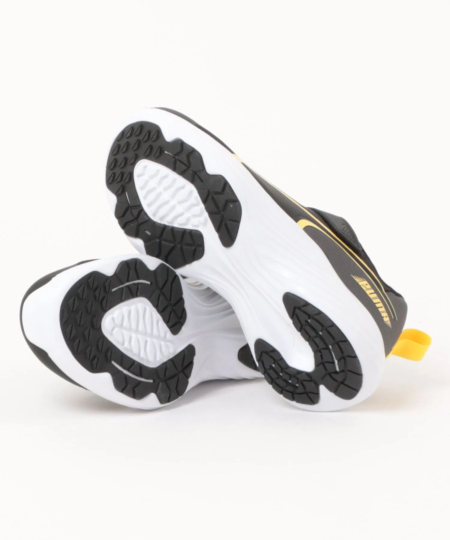 Детские кроссовки PUMA Speed Monster V5 чёрно-жёлтые — фото 3