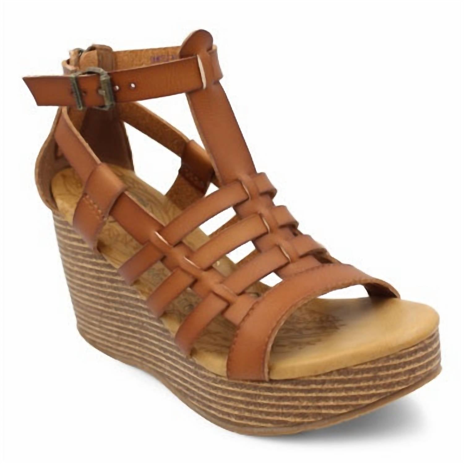 Женские сандалии Piper Wedge Sandal в шотландском цвете Dyecut BLOWFISH, цвет scotch dyecut