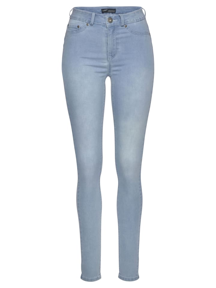 

Джинсы скинни из выбеленного материала ARIZONA