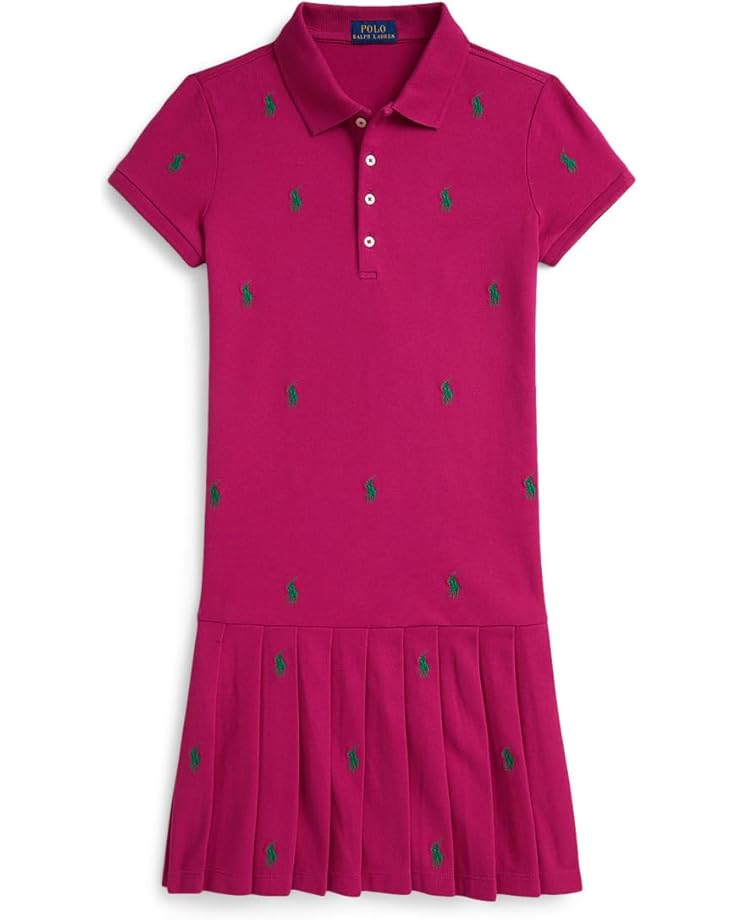 

Платье Polo Ralph Lauren Kids Polo Pony Stretch Mesh Polo Dress, цвет Preppy Pink