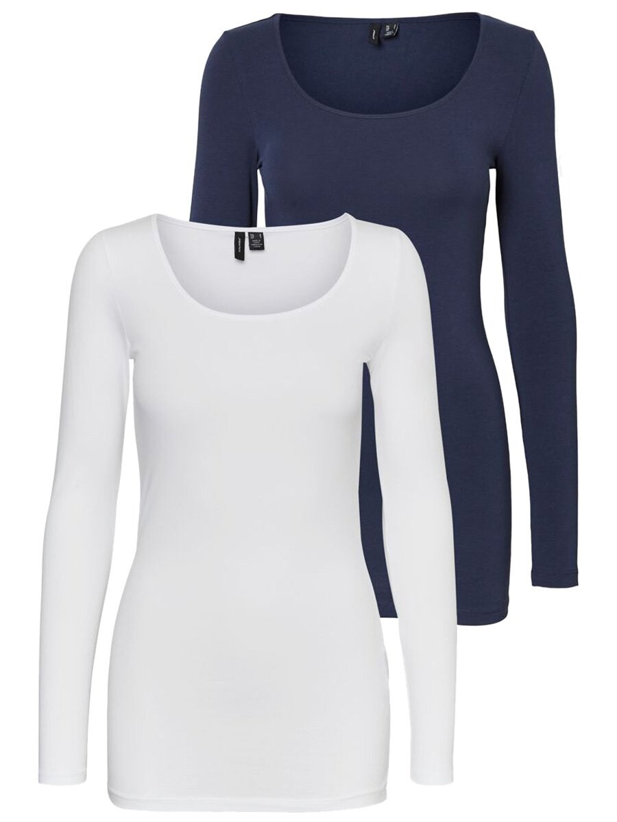 

Футболка с длинным рукавом 2Er Pack Vero Moda, синий