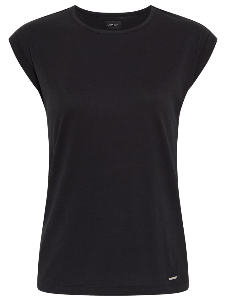 

Футболка фиолетового, мятно-зеленого, серо-меланжевого и черного цветов Laura Scott