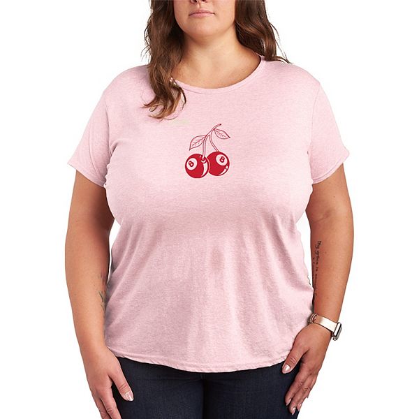 

Футболка с принтом 8 ball cherries Plus size Licensed Character, Heather Pink, Розовый, Футболка с принтом 8 ball cherries Plus size Licensed Character, Heather Pink