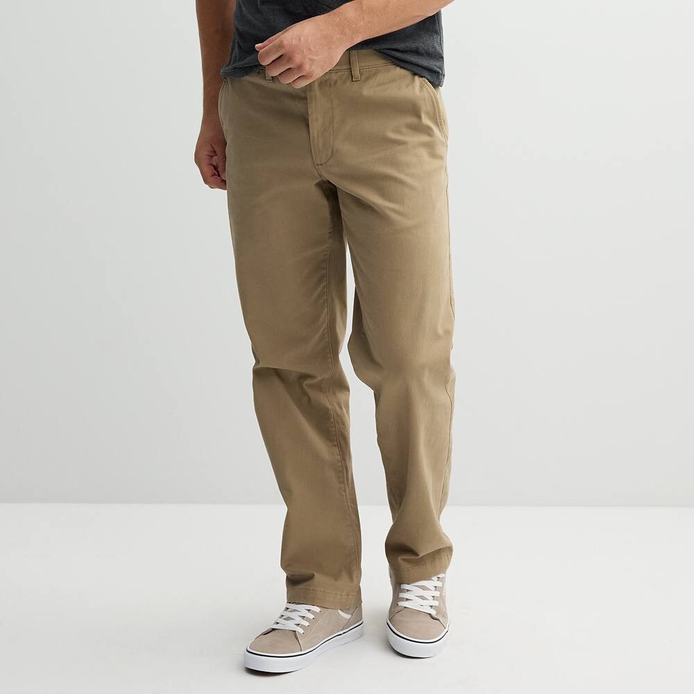 

Мужские брюки чинос свободного кроя Sonoma Goods For Life Flexwear, цвет Lead Gray