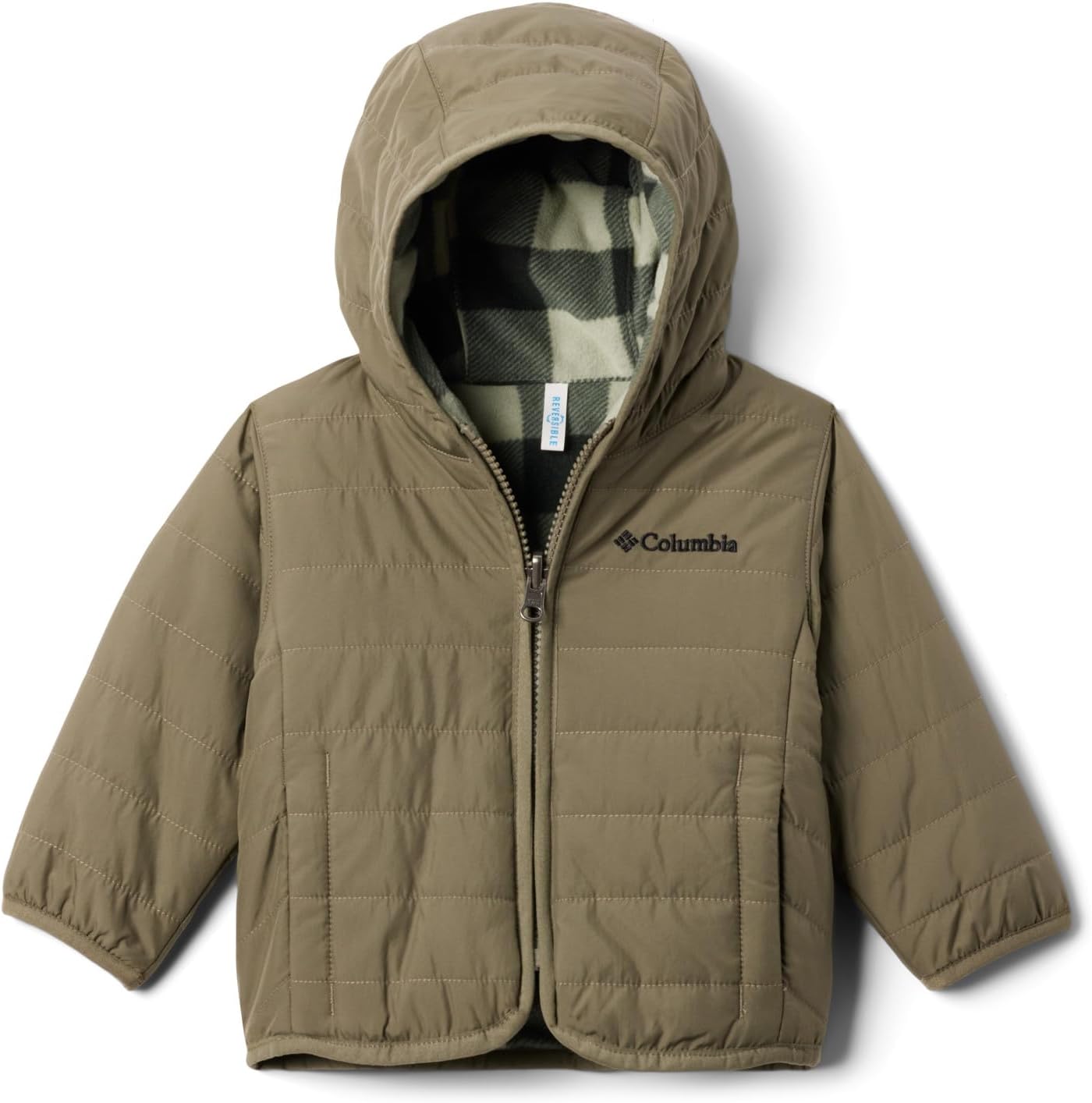 Columbia Baby-Girls Double Trouble II куртка, Stone Green/Safari Check — фото 4