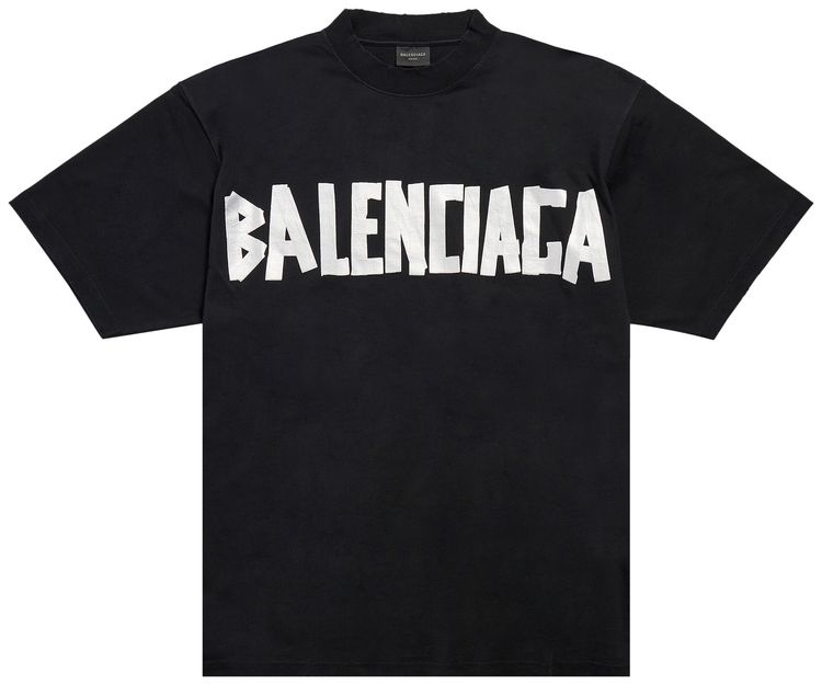 

Футболка Balenciaga Medium Fit T-Shirt 'Faded Black/Silver', черный