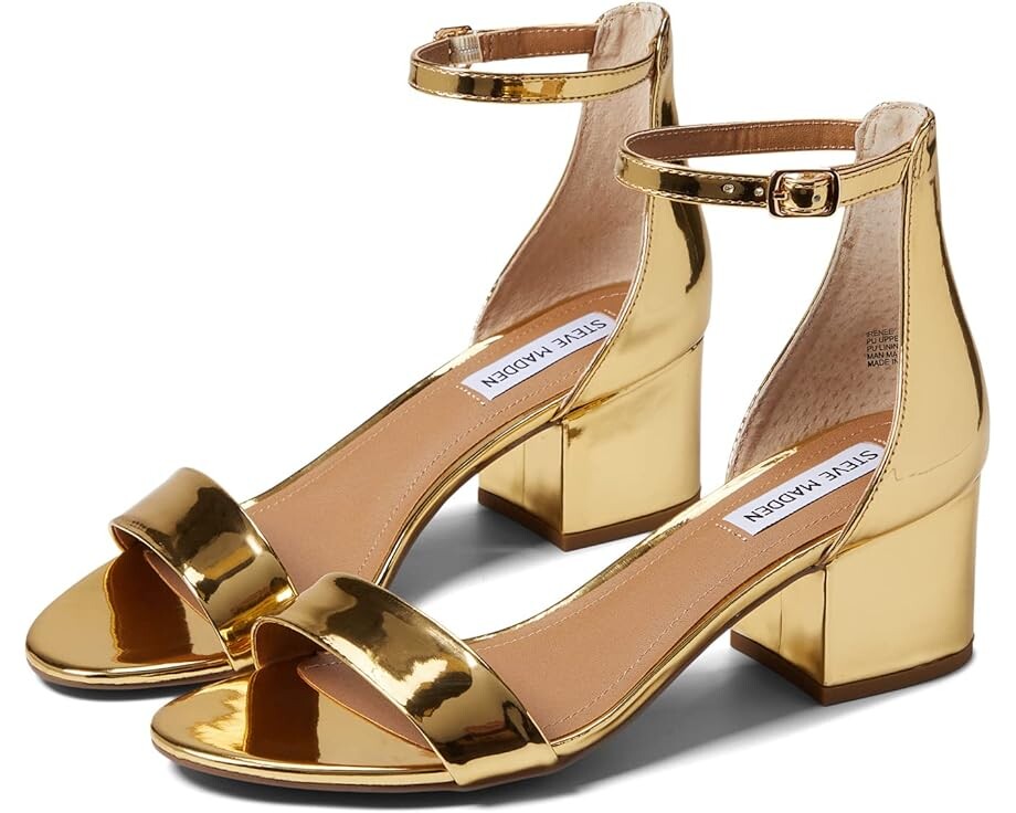 

Туфли Steve Madden Irenee Heeled Sandal, цвет Gold Foil