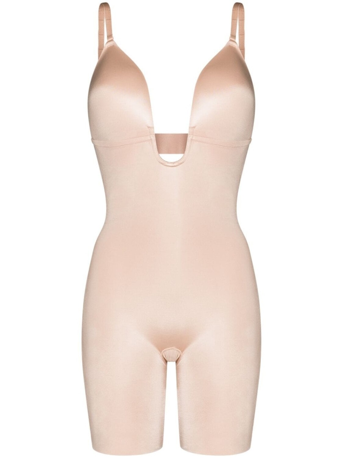 

SPANX боди до середины бедра Suit Your Fancy с глубоким вырезом, нейтральный цвет