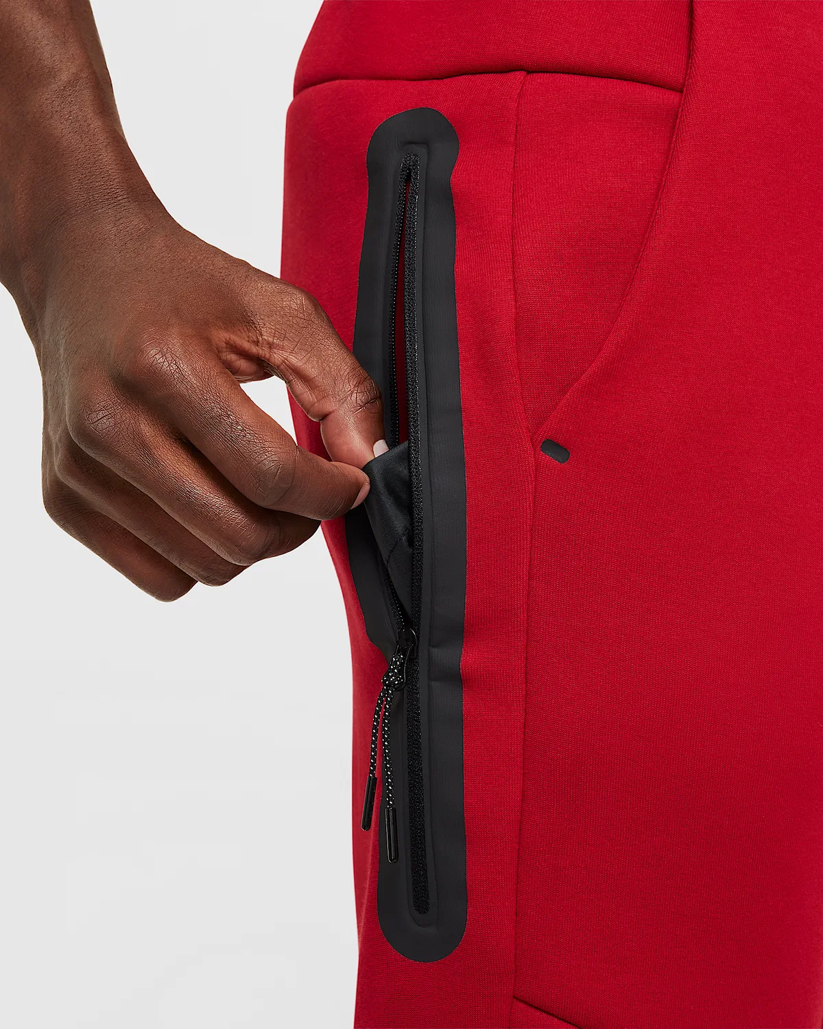 Мужские флисовые джоггеры Nike Tech, Gym Red/Black — фото 4