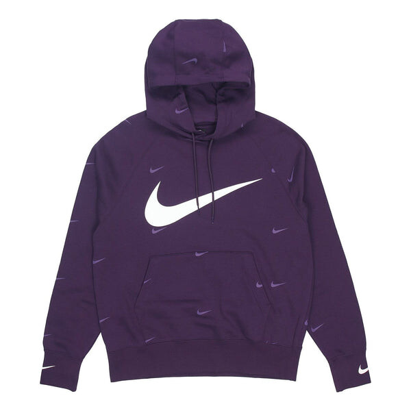 

Толстовка Men's Nike Sportswear Swoosh Athleisure Casual Sports Printing Logo Purple Pullover, фиолетовый