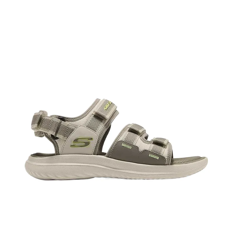 Спортивные мужские пляжные сандалии Comfortable Round Toe Skechers, бежевый — фото 3