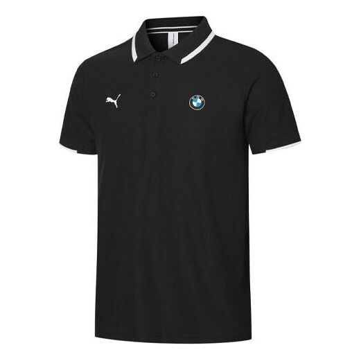 

Рубашка поло x bmw motorsport polo shirt 'black white' Puma, черный